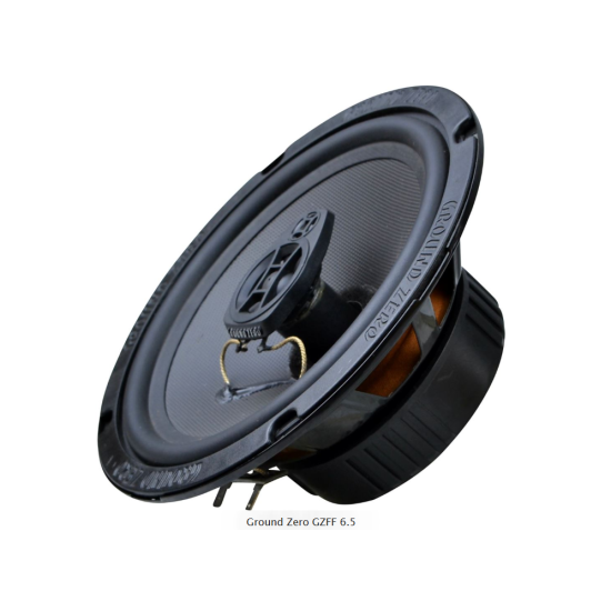Ground Zero GZFF 6.5 2-drożne głośniki współosiowe o średnicy woofera 165 mm. Moc woofera 80 W RMS / 120 W